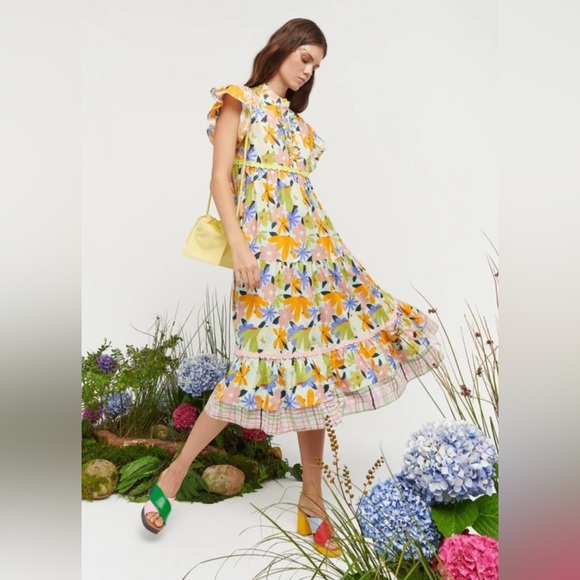 Celia B 🆕 Seren Multi Floral Tiered Dress Size XS0160